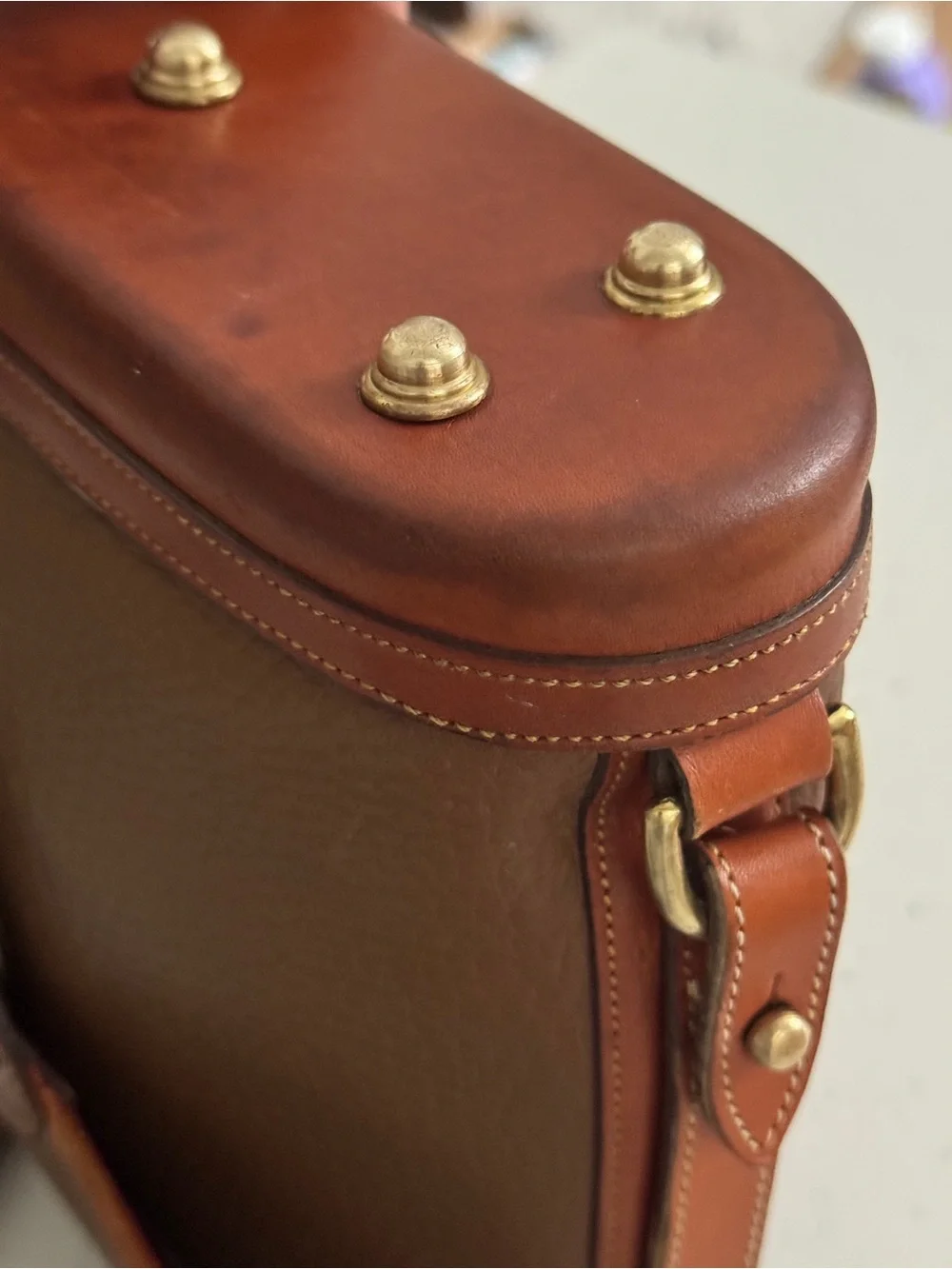 Vintage Dooney & Bourke All-Weather Leather Carrier Flap Crossbody Bag